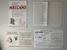 LOT ANCIENNES NOTICES MECCANO