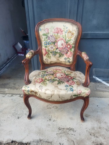 Fauteuil cabriolet bois - en,