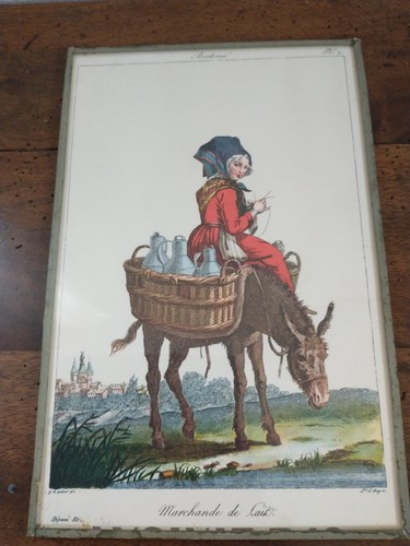 Ancienne gravure sous verre