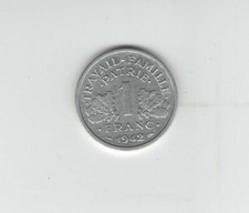 LOT 7 Pièces 1 Franc Bazor 1942 à 1944 TTB à SUP Gad 471