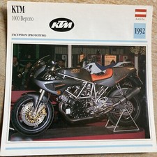 KTM 1000 proto Bepono 1992 carte moto collection Atlas Autriche