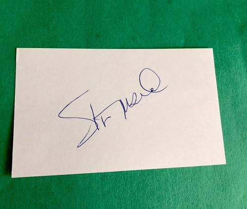 Stan musial signed index card - signed,