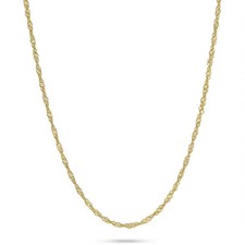 Collier Or 750 Plaqué 18K Chaîne De Singapour 1,5 Mm 45 Cm Femmes Hommes K528