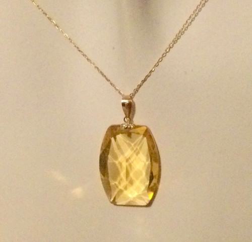 Pendentif citrine bélière - pendentif, citrine-bélière
