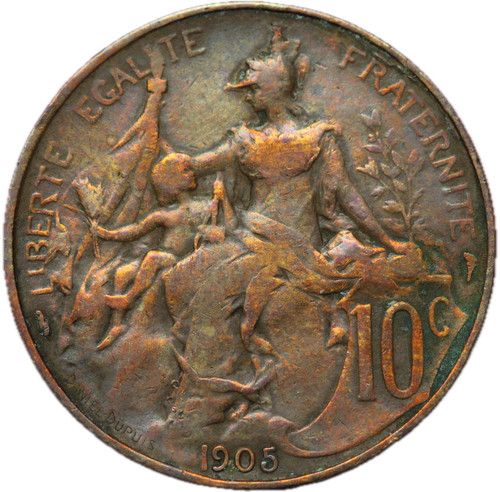 18042 10 centimes 1905 - -,