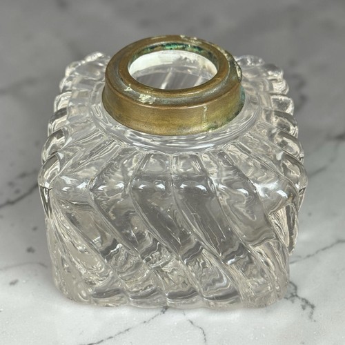 Gros encrier ancien - , verre