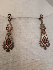 Vintage Grande Paire boucles d'oreilles Gas bijoux Pendantes