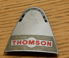 vintage ancienne PLAQUETTE plaque aluminium THOMSON doux SOIE laine COTON fil
