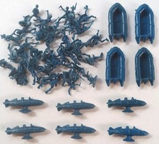 Petits Soldats Atlantic Hommes Grenouilles Sous-marins 1:72 Frogmen Submarine