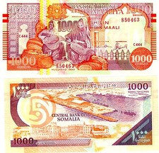 SOMALIE SOMALIA Billet 1000