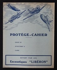 Protège cahier Encaustiques LIBERON aviation avion copybook