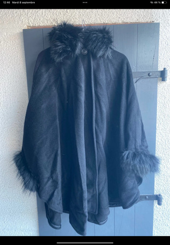 Cape manteau laine - manteau, en