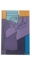 Valerio ADAMI -The kissing couple -  lithographie originale galerie Maeght