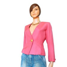 Blazer cintré rose YSL