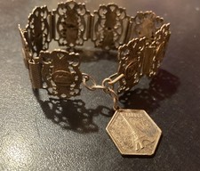 Rare Bracelet Ancien Souvenir De Paris Vintage French Antique Jewellery