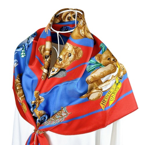Foulard vintage soie hermes - vintage,