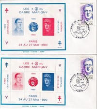 TIMBRES FRANCE 2 BLOCS GENERAL