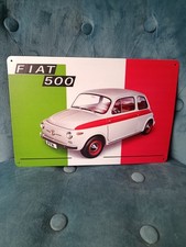 Plaque métal fiat 500