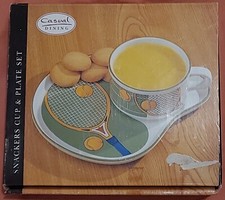 Set vintage 80's petit déjeuner tennis by Mary Ann Baker
