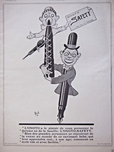 Publicité 1913 stylo plume - publicitÉ,
