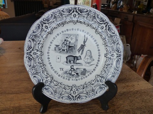 Ancienne assiette rébus - rébus, de