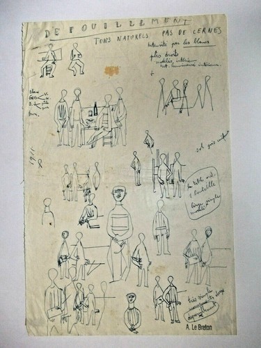 Original croquis plume - la,