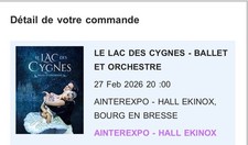 2 places de spectacles ballet