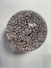 Boule Verre Millefiori Presse Papier Sulfure Poids  670grammes