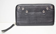 LONGCHAMP, Portefeuille compagnon "Kate Moss", en cuir noir