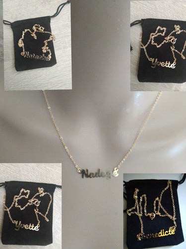 Collier ras cou prénom - le,