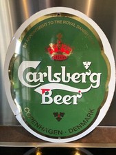 PLAQUE EMAILLEE BOMBEE BIERE