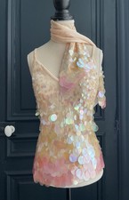 Top + Foulard à Paillettes