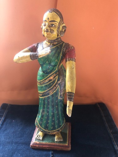 Figurine indienne bois - figurine,