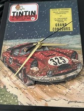 Journal de Tintin Michel Vaillant Horloge murale en Foam board Exemplaire UNIQUE