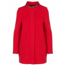 Manteau laine rouge carmin One