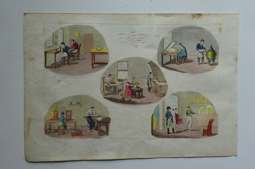 Gravure 1825 industrie - industrie, /
