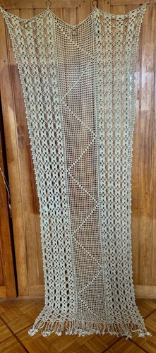 Linge ancien grand rideau - ancien:,