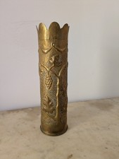 Douille gravée ww1 - travail de tranchée