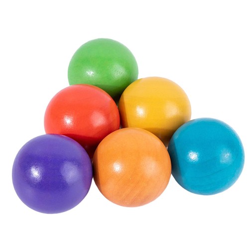 Lot boules en bois - 6,