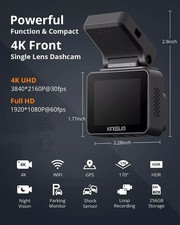 Dashcam Kingslim D5 4K GPS Wifi