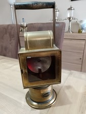 Ancienne lanterne cheminot chef de gare ARRAS verres vert rouge S N C F train. 