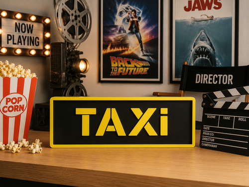 Plaque déco taxi jaune - taxi, et