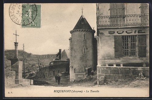 Cpa roquefort aveyron la - cpa, /aveyron,