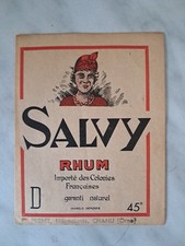 ANCIENNE ETIQUETTE RHUM SALVY
