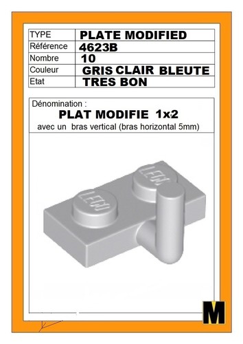 X10 plate modified 1x2 with - plate,