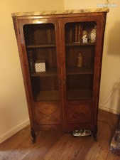 Bibliothèque ancienne marqueterie et marbre