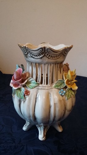 Ancien vase ajoure ceramique - ancien,
