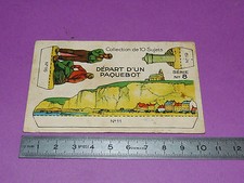 CHROMO 1932 CHOCOLAT REVILLON DECOUPAGE  SERIE N°8 DEPART PAQUEBOT N°11 16 &19