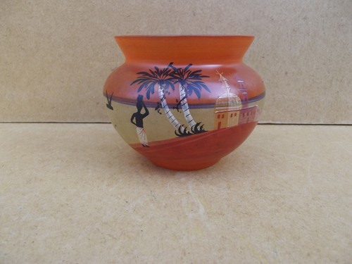 Ancien petit vase décor - à,