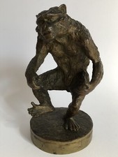 Magnifique RARE authentique BRONZE XIXème SINGE signé FRATIN fondeur QUESNEL